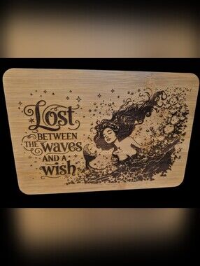 Wood Engraved Mermaid Decor Bamboo Mermaidcore
